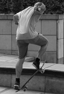 Skateboard man pet photo