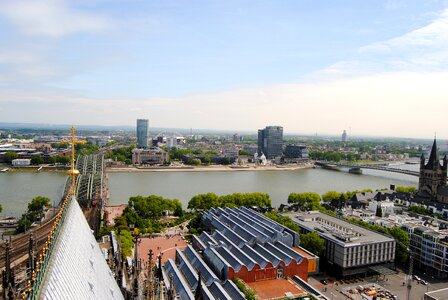 Triangle tower rhine roofs photo