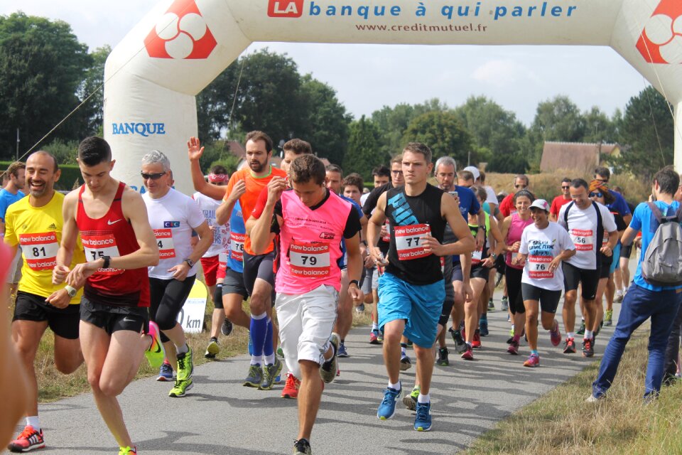 Foot race competition runner