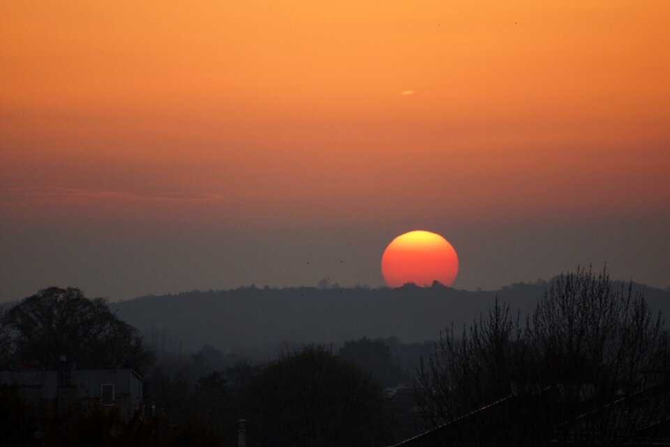 Nature orange sky twilight