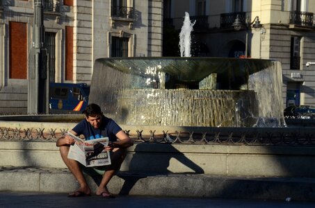 Read information man reading
