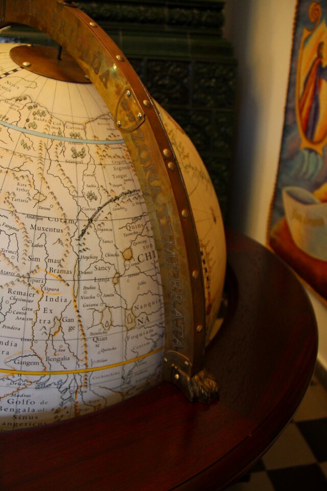 Globe earth brown map