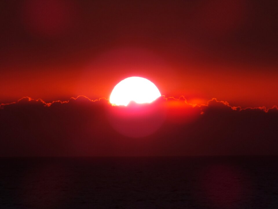 Sunset katwijk north sea