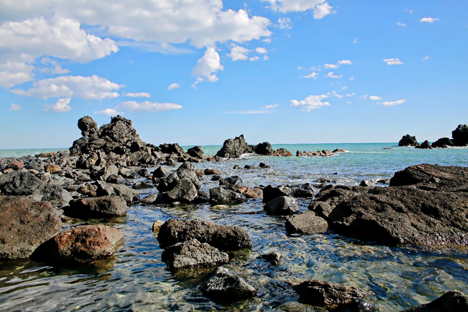 Mediterranean sea nature rocks