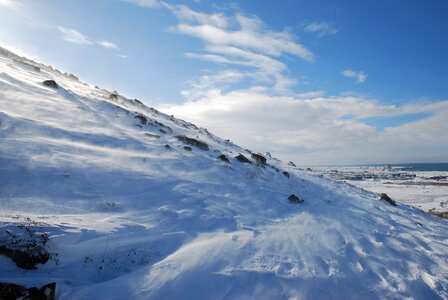 Icelandic landscape snow photo