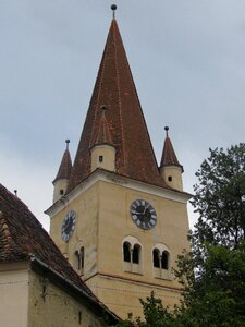 Fortified church tower romania photo