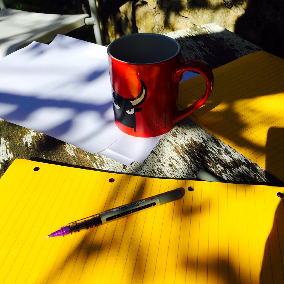 Notes paper outdoors