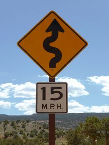 Bend hairpin bend yellow