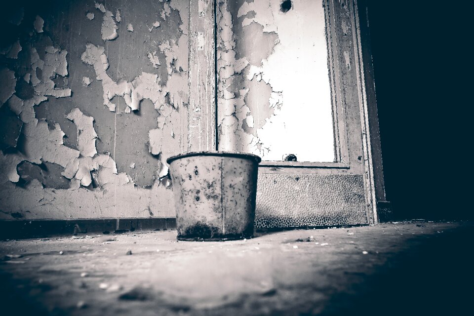 Flake old abandoned