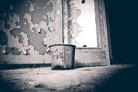 Flake old abandoned