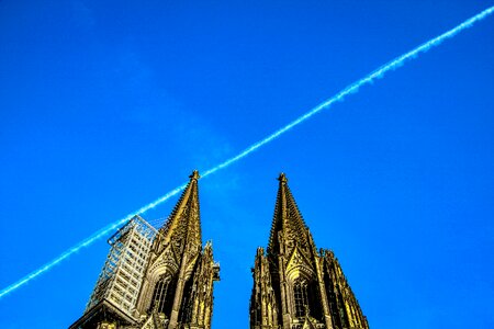 Cologne sky plane trace
