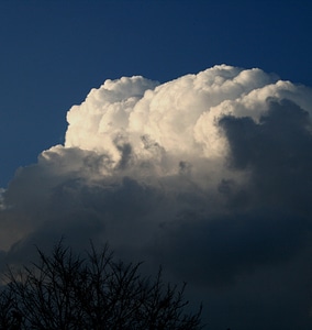 Billowing white shadowed photo