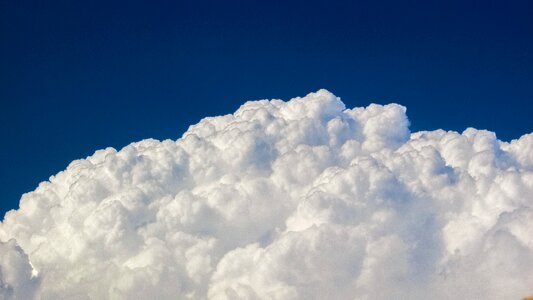 Blue white blue sky clouds photo