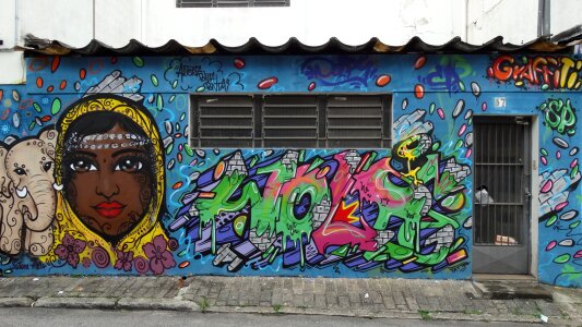 Graphite street art urban