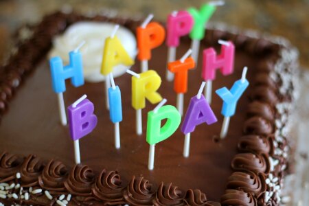 Cake brown birthday