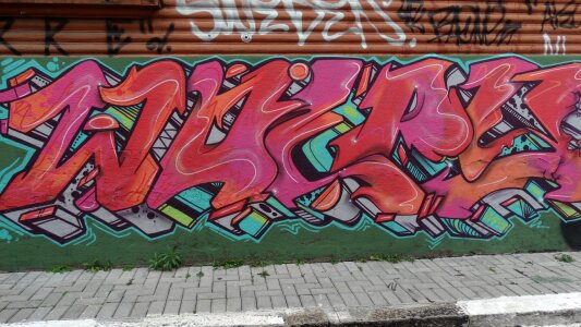 Graphite street art urban
