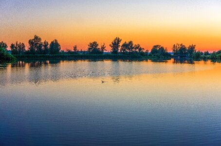 Sky lake sundown photo