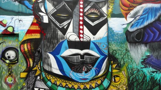 Graphite street art urban