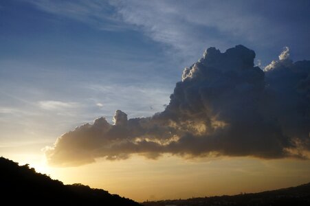 Clouds sunny sunset photo