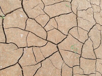 Dry cracks anhydrous