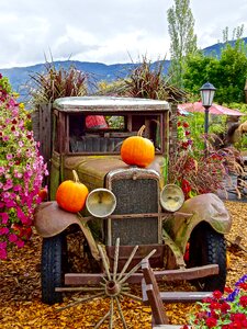 Display decoration brown truck