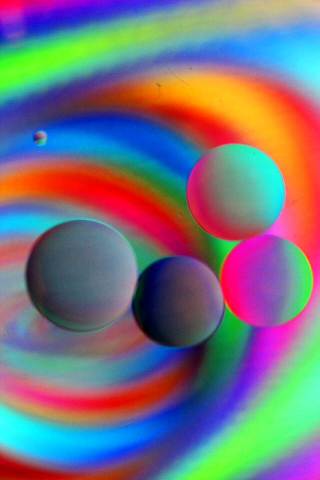 Colorful rainbow ellipses