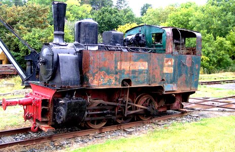 Old rust steam iron photo