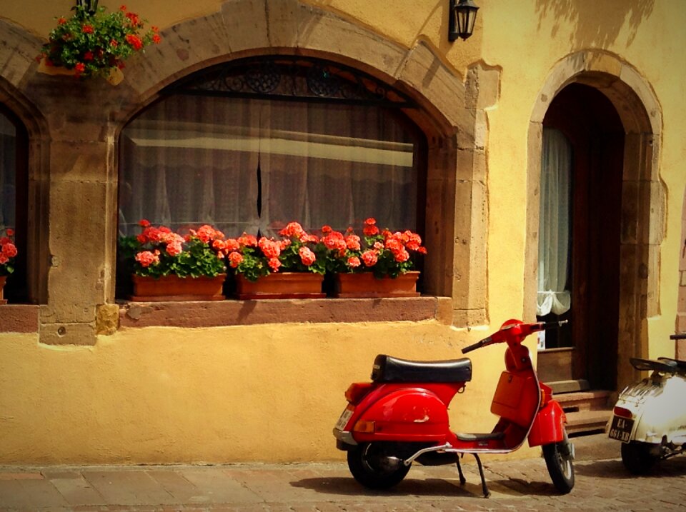 Old european town transport europe