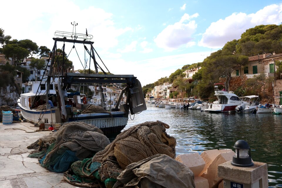 Fishing village port sea