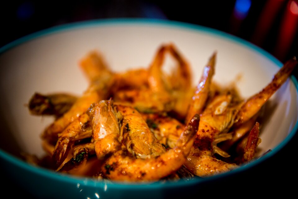 Seafood appetizer cooked