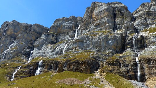 Valley of ordesa nature waterfall