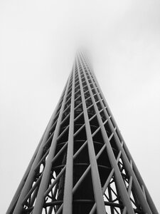 Guangzhou guangdong canton tower fog photo