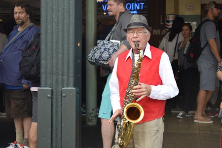 Jazz old man photo
