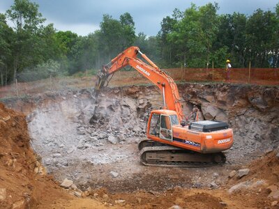 Engineering workers process photo