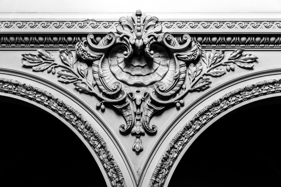 Ornamental ancient black and white