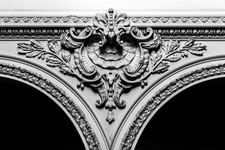 Ornamental ancient black and white