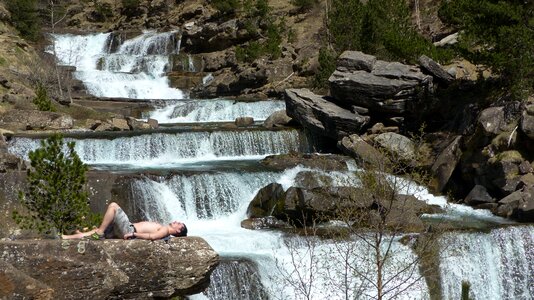 Valley of ordesa nature waterfall