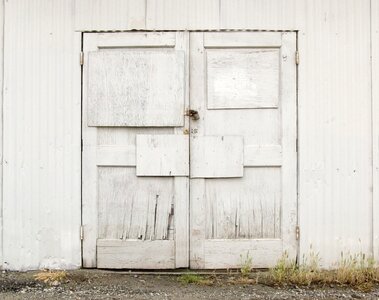 Creepy spooky warehouse photo