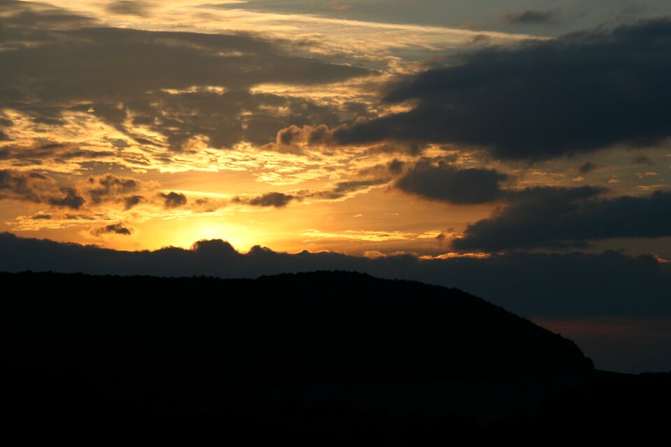 Sunset sky shadow