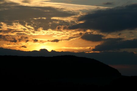 Sunset sky shadow photo