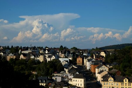 Building roofs landscape photo