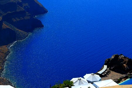 Sea coast blue water