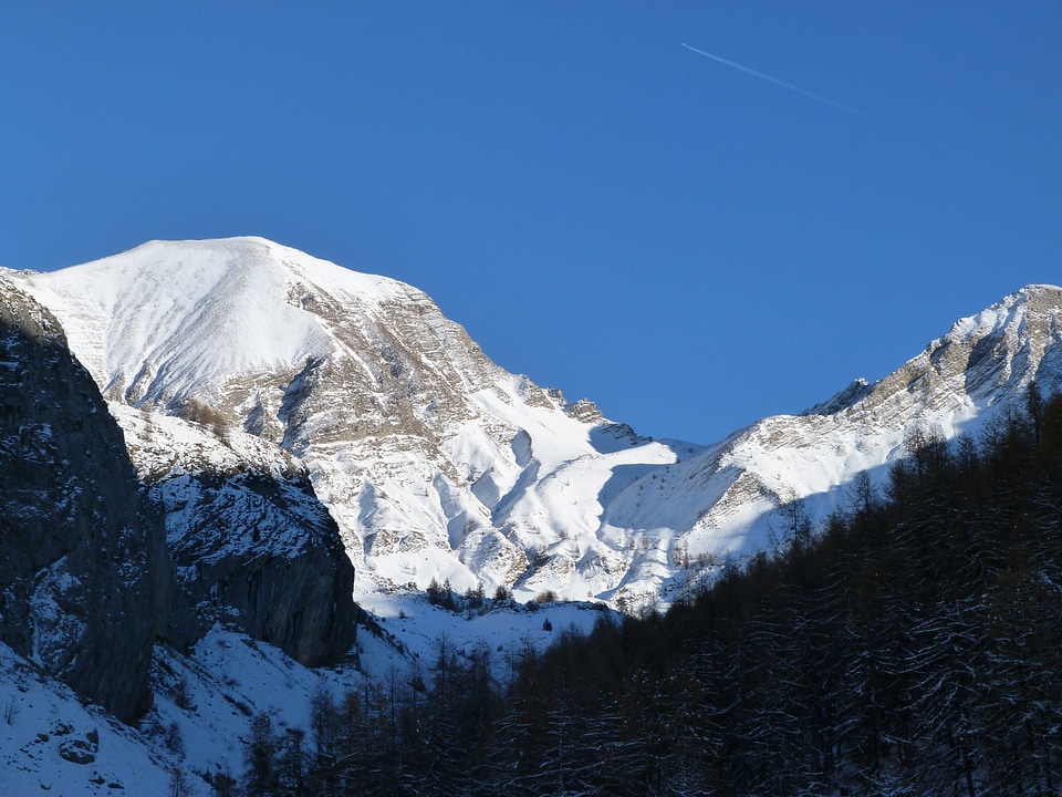 Snowy alps hautes alpes