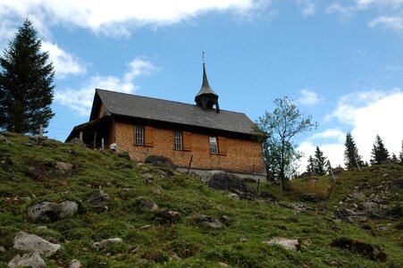Mountain chapel mountain alpine