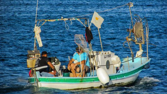 Fishing time afternoon cyprus photo