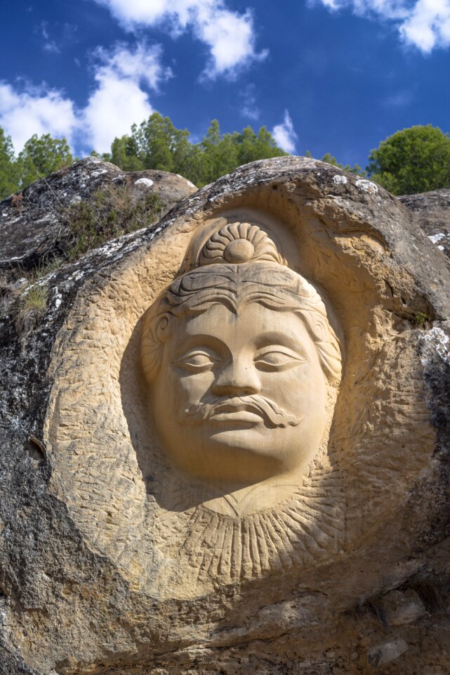 Buddha carving portrait
