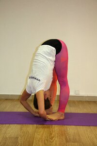 Sports gymnastics pose