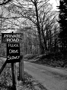 Property outdoors warning