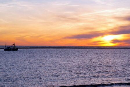 North sea borkum sunset