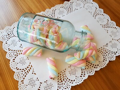Marshmallow glass snack